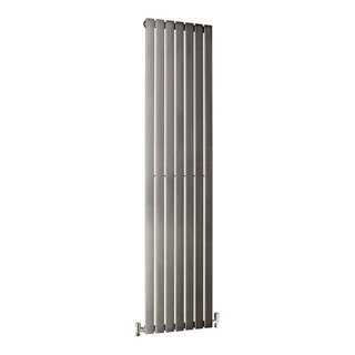 DQ Heating Delta Vertical Radiator - Brushed Steel