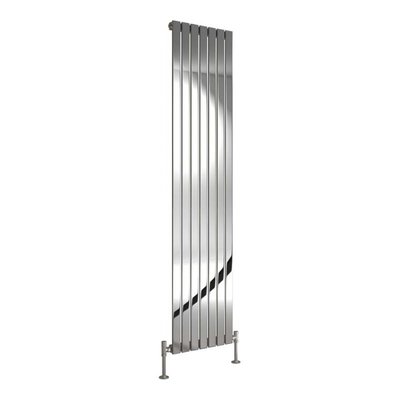 DQ Heating Delta Vertical Radiator - Polished Steel