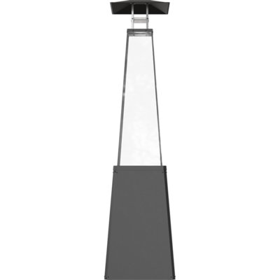 Kratki Umbrella Real Flame Pyramid Patio Heater - Black