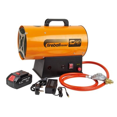 SIP Fireball 515 Battery Powered Propane Gas Space Heater - 230v