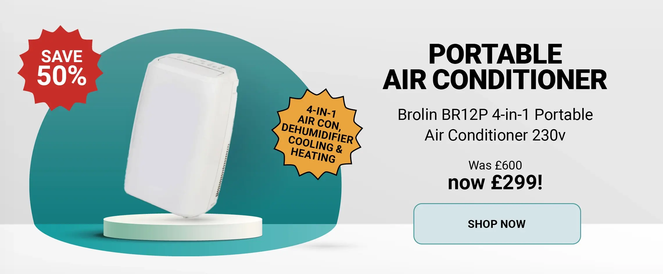 Brolin BR12P 4-in-1 Portable Air Conditioner sale