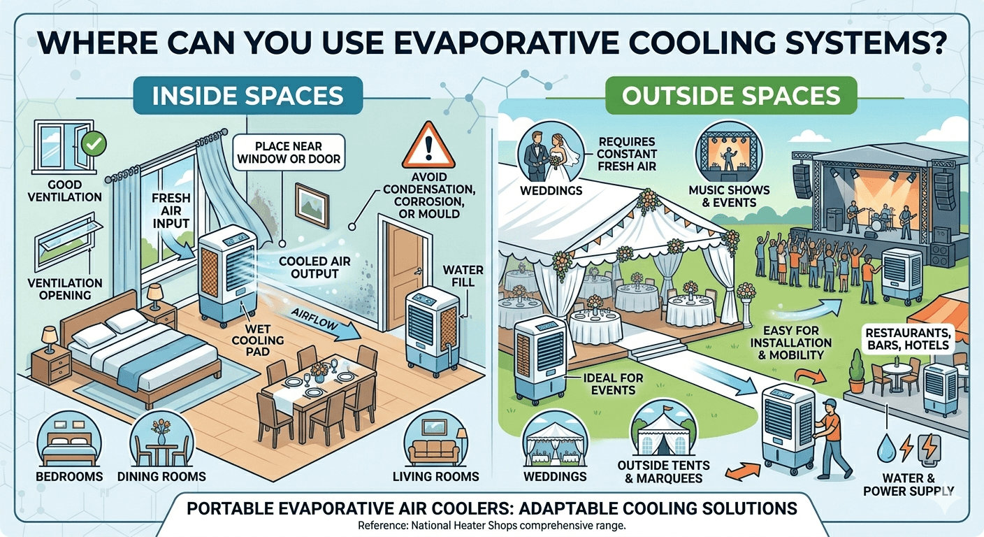 Where Can You Use Evaporative Cooling Systems