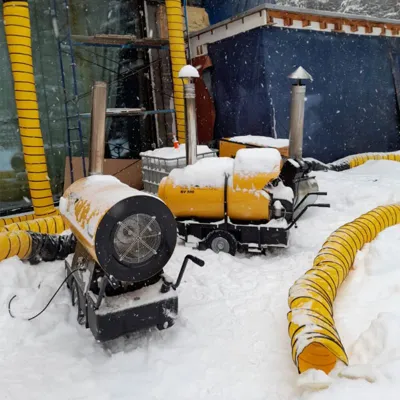 Master BV 400 Indirect Oil Fired Space Heater in situ
