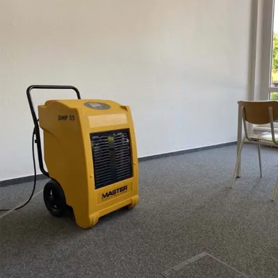 Master DHP55 Dehumidifier in Room Drying Application