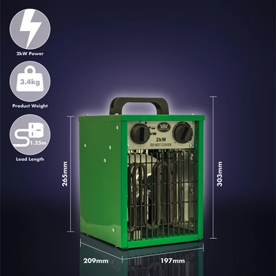 Prem-I-Air 2kW Industrial Electric Fan Heater
