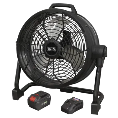 Sealey SV20 16" Cordless/Corded Drum Fan Kit 230v
