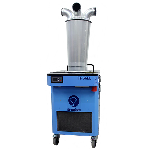 El-Björn TF36 EBC 36kW 360° electric fan heater with metal air distributor