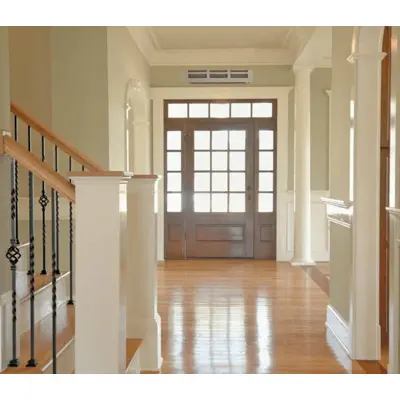 The Turnbull & Scott Electric Over Door Heater in entryway.