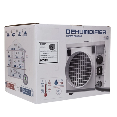 Ecor Pro DH800+ Desiccant Dehumidifier In Delivery Packaging