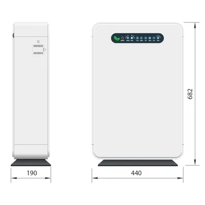 Remko LRM 500 Air Purifier Dimensions