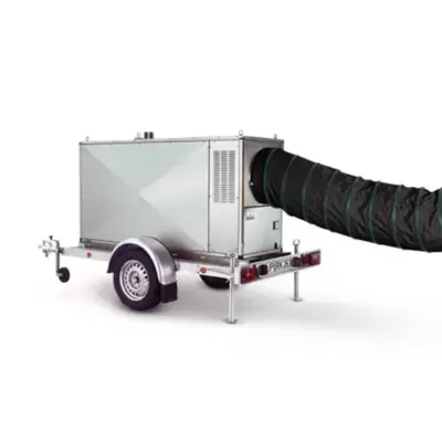 REMKO HTL 200 EC Mobile Oil Heater with Trailer & Hot Air Hose