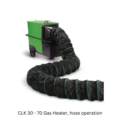 CLK 30 - 70 Gas Heater, hose operation