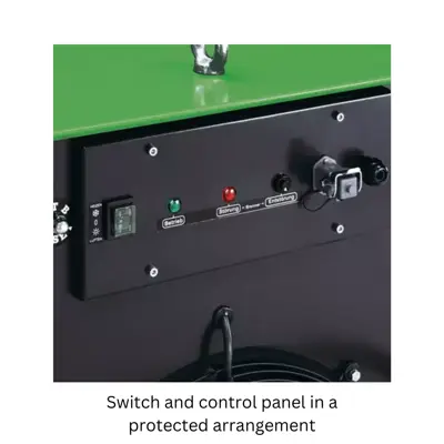 Switch and control panel in a protected arrangement