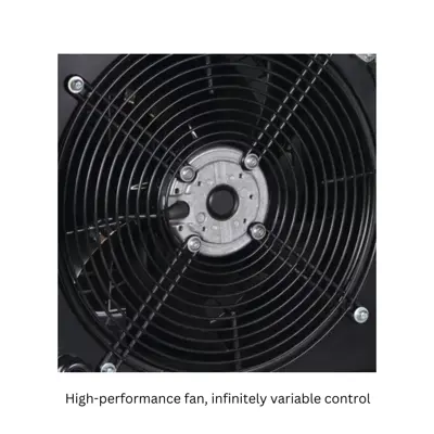 High-performance fan, infinitely variable control