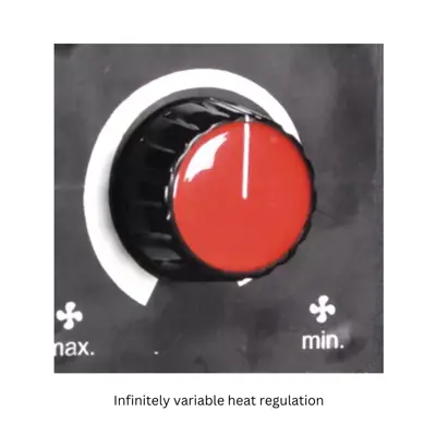 Infinitely variable heat regulation