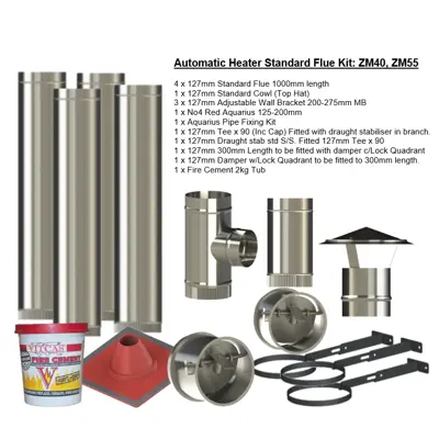 Standard Flue Kit Available Separately