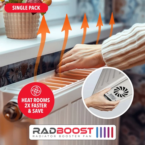 Radboost Radiator Booster Fan – Energy Saving Single Pack