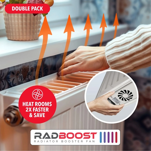 Radboost Radiator Booster Fan – Energy Saving Double Pack
