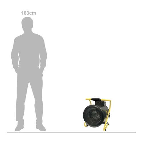 Elite 2.4kW 240V cylinder fan heater scale image