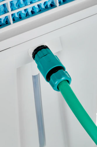 Continuous water supply hose connection on the Chill-Teq EVA 72 evaporative cooler