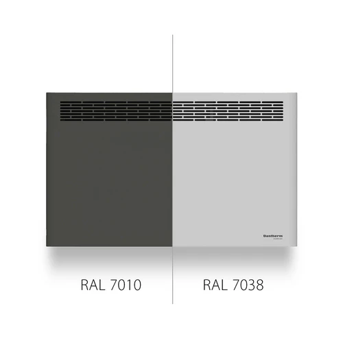 Dantherm DHC 55 commercial dehumidifier shown in RAL 7010 and RAL 7038 finishes
