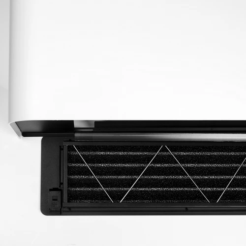 Close-up of removable filter access on the Dantherm DH 65