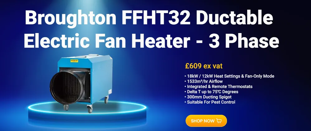 Broughton FFHT32 Ductable Electric Fan Heater - 3 Phase
