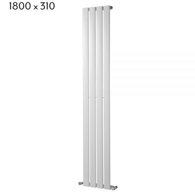 Towelrads Merlo Single Vertical Radiator - White