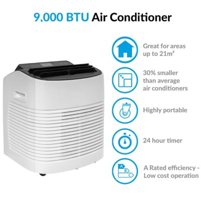 electriQ Compact 3-in-1 Portable Air Conditioner 230v