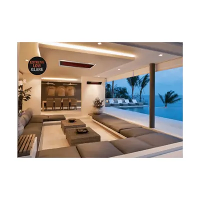 Burda Relax Glass Infrared Waterproof Outdoor Heater - White