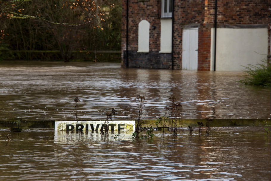 Flooded house