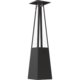 Kratki Umbrella Real Flame Pyramid Patio Heater - Black with Brackets