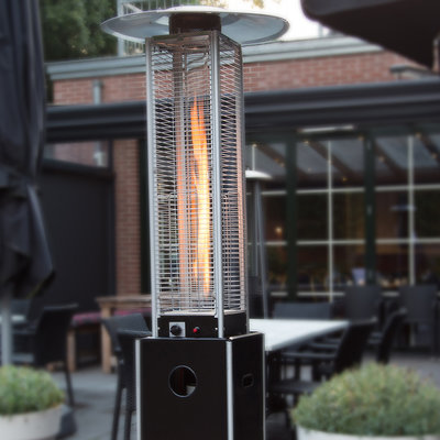 Sunred Flame Torch 12000 Black Real Flame Gas Patio Heater
