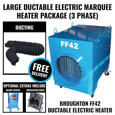 Large Ductable Electric Marquee Heater Package (3 Phase)