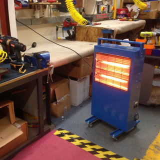 Broughton RG308 infrared heater as a factory heater