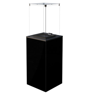 Woodford Gas Patio Heater with Black Glass Panels