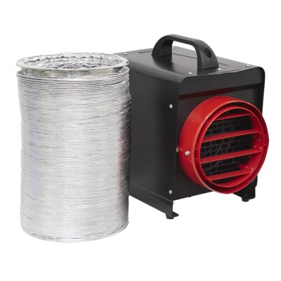 Sealey DEH2001 Electric Fan Heater with 6m Ducting 230v