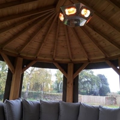 Leisure Heating LHP 630SW 6-Sided Infrared Pendant Patio Heater