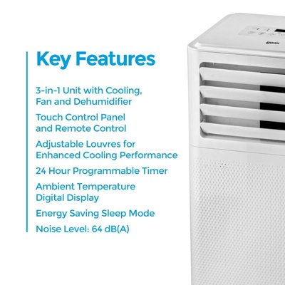 Igenix IG9907 3-in-1 7000BTU Portable Air Conditioner 230v